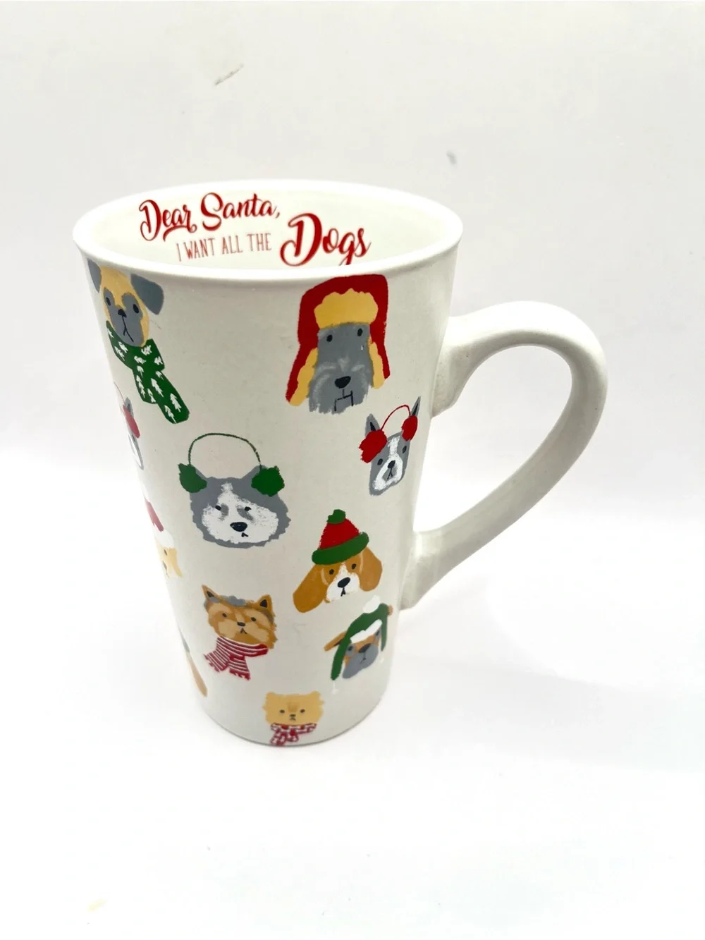 st. nicholas square Holiday/Christmas/Winter/Festive Dogs Ceramic Mug - White